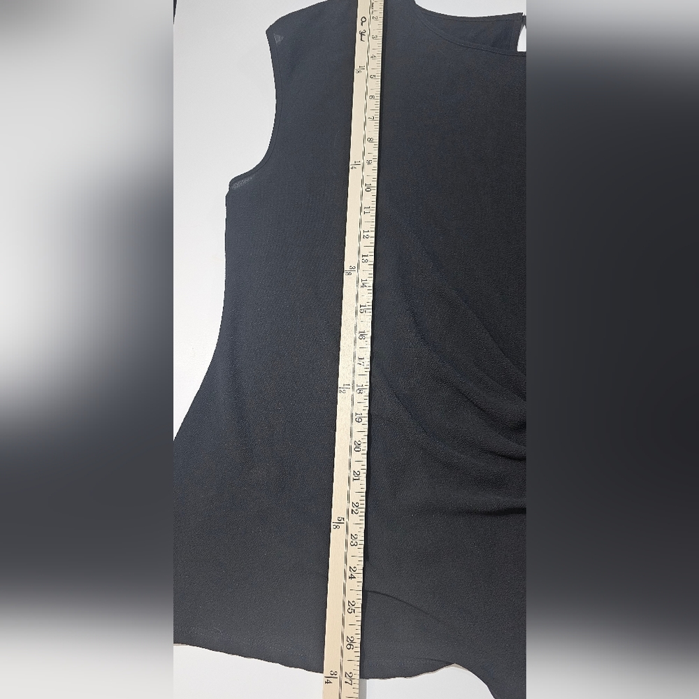 Vince Camuto Black Tank Top with Side Tie - Picture 3 of 5